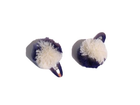 FRINGE POM POM HAIR CLIP (SET OF 2) Online now