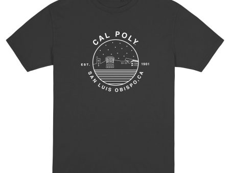 USCAPE Cal Poly San Luis Obispo Starry Scape Short Sleeve Tee, Black Online Hot Sale