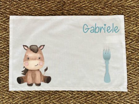 Tovaglietta pranzo Baby Horse con nome Online Sale