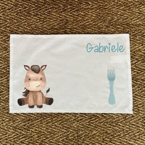 Tovaglietta pranzo Baby Horse con nome Online Sale