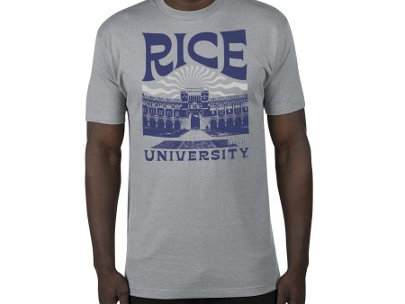 USCAPE Rice University Sunburst Renew Short Sleeve Tee, Stormy Grey Cheap