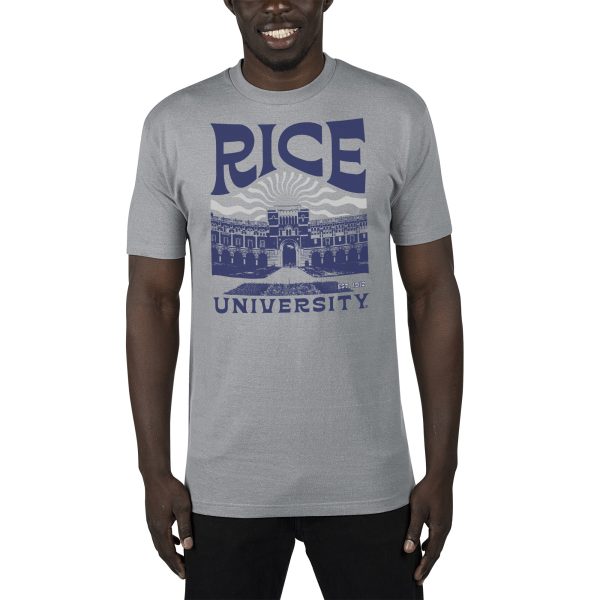 USCAPE Rice University Sunburst Renew Short Sleeve Tee, Stormy Grey Cheap