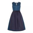 Bavarian Dirndl Dress Ivelina, 2pcs - Blue For Sale