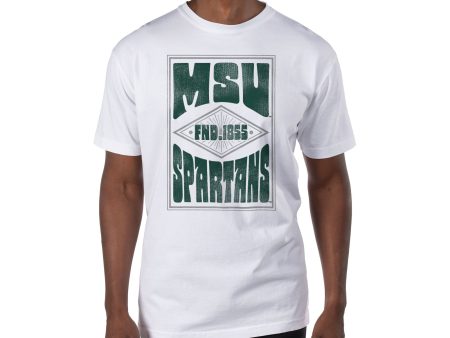 USCAPE Michigan State University Poster Short Sleeve Tee, White Hot on Sale