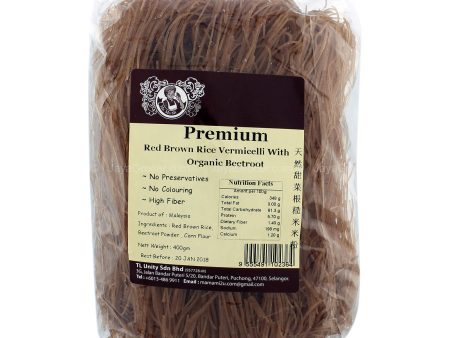 Ma Ma Mi Premium Red Brown Rice Vermicelli with Organic Beetroot 400g Online now