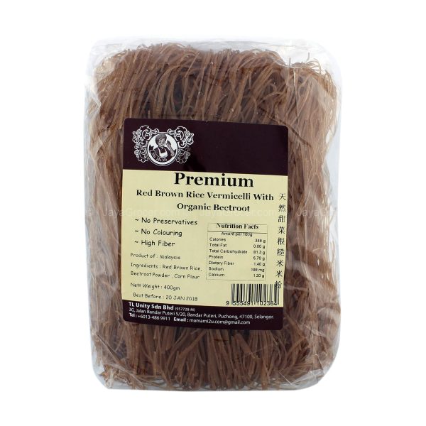 Ma Ma Mi Premium Red Brown Rice Vermicelli with Organic Beetroot 400g Online now