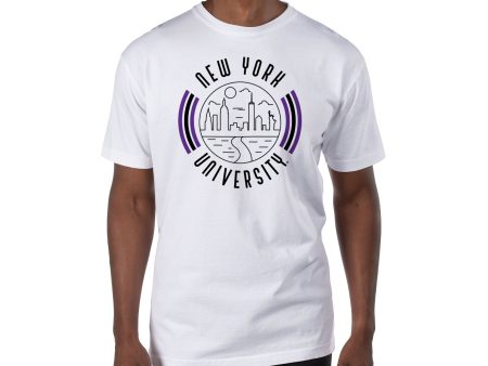 USCAPE New York University  90s Flyer Short Sleeve Tee, White For Cheap