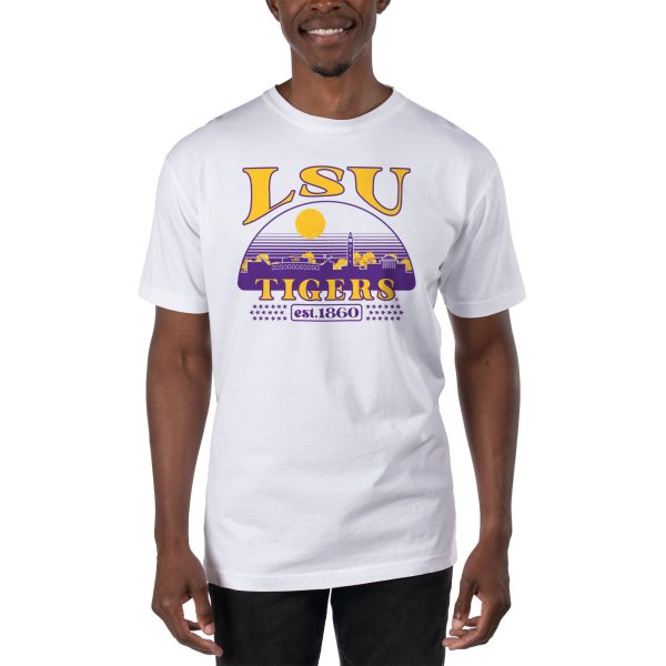 USCAPE LSU Stars Short Sleeve Tee, White For Discount