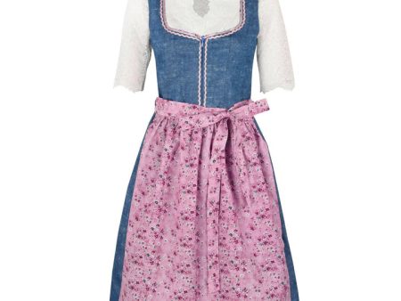 Bavarian Dirndl Dress Greti, 2pcs - Jeans, Blush Pink For Cheap