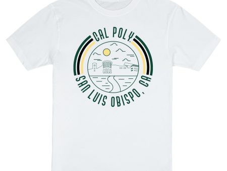 USCAPE Cal Poly San Luis Obispo  90s Flyer Short Sleeve Tee, White Online Sale