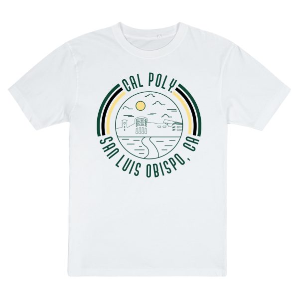 USCAPE Cal Poly San Luis Obispo  90s Flyer Short Sleeve Tee, White Online Sale