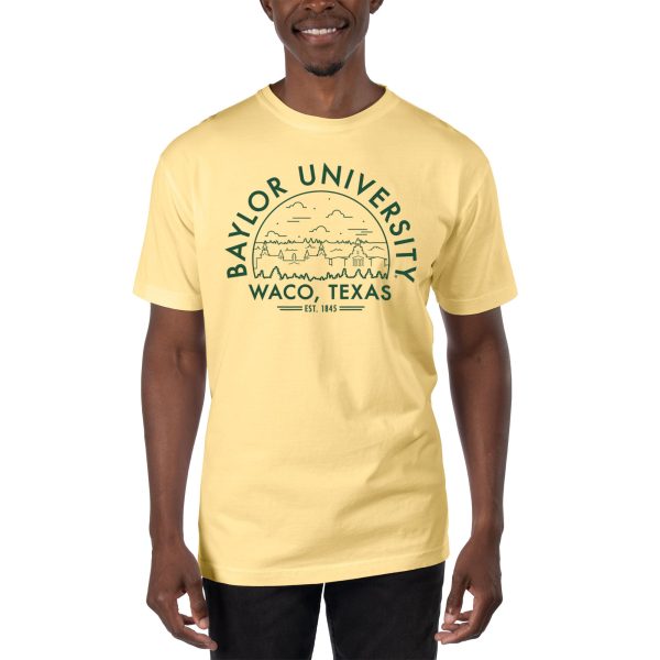 USCAPE Baylor University Voyager Short Sleeve Tee, Lemonade For Discount