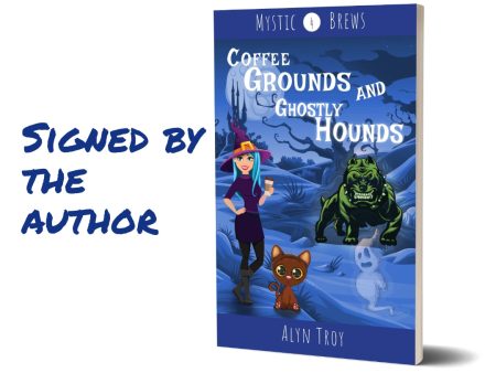 Signed Copy Coffee Grounds and Ghostly Hounds MB#4 PAPERBACK Online