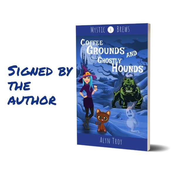 Signed Copy Coffee Grounds and Ghostly Hounds MB#4 PAPERBACK Online