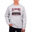 USCAPE University of Alabama Stars Heavyweight Crewneck, Grey Heather Cheap