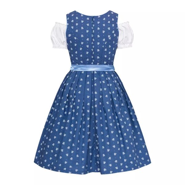 Bavarian Dirndl Dress Julia, 3pcs - Blue For Sale