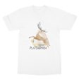 Men s Stag Do Graphic T-Shirt  Platzhirsch  antler, print front & back - White Supply