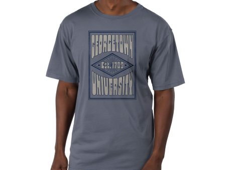 USCAPE Georgetown University Poster Short Sleeve Tee, Blue For Discount