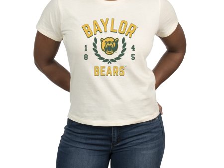 USCAPE Baylor University Academy High Waisted Tee, Vintage White Hot on Sale