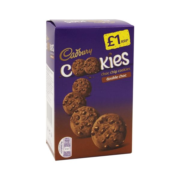 Cadbury Double Choc Chip Cookies 150g For Sale