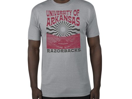 USCAPE University of Arkansas Sunburst Renew Short Sleeve Tee, Stormy Grey Online now