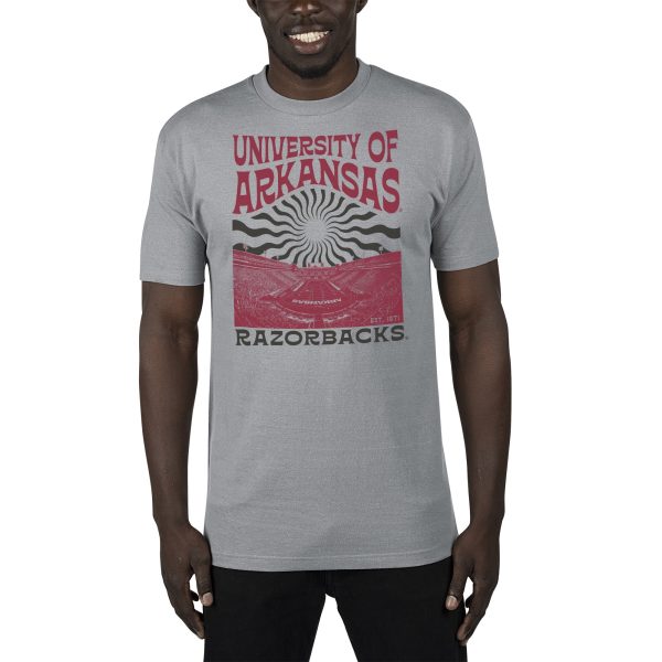 USCAPE University of Arkansas Sunburst Renew Short Sleeve Tee, Stormy Grey Online now