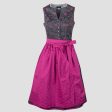 Bavarian Dirndl Dress Nadja, 2pcs - Dark grey, Pink Online Sale