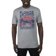 USCAPE Florida Atlantic University Sunburst Renew Short Sleeve Tee, Stormy Grey Online now