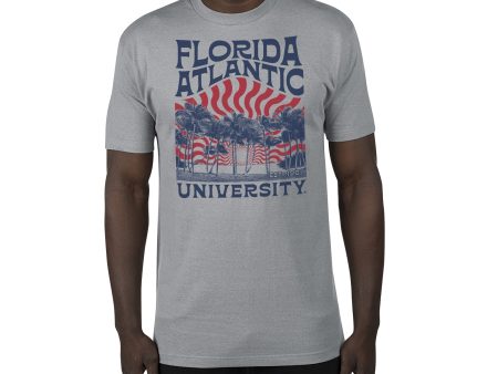 USCAPE Florida Atlantic University Sunburst Renew Short Sleeve Tee, Stormy Grey Online now