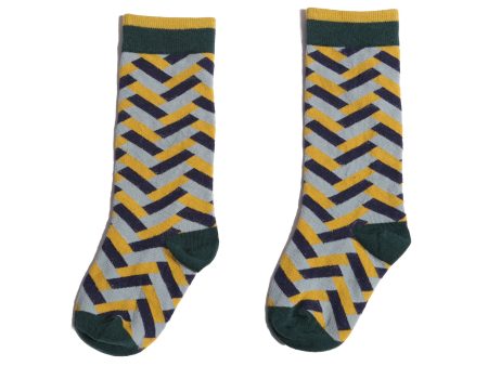 HERRINGBONE KNEE SOCKS on Sale