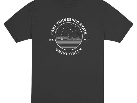 USCAPE East Tennessee State University Starry Scape Short Sleeve Tee, Black For Sale