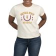 USCAPE Arizona State University Academy High Waisted Tee, Vintage White Hot on Sale