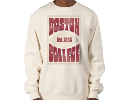 USCAPE Boston College Poster Heavyweight Crewneck, Bone Online