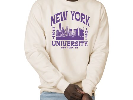 USCAPE New York University Wilder Heavyweight Crewneck, Bone Cheap