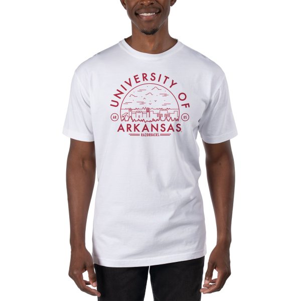 USCAPE University of Arkansas Voyager Short Sleeve Tee, White Sale