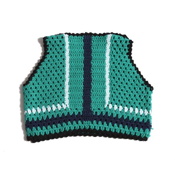 PIPER COLORBLOCK CROCHET VEST For Sale