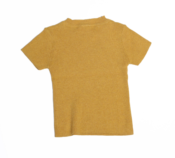 SHORT SLEEVE RIBBED CREW NECK For Discount