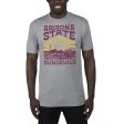 USCAPE Arizona State University Sunburst Renew Short Sleeve Tee, Stormy Grey Online