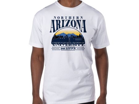 USCAPE Northern Arizona University Stars Short Sleeve Tee, White Hot on Sale