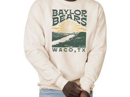 USCAPE Baylor University Sunburst Heavyweight Crewneck, Bone For Sale