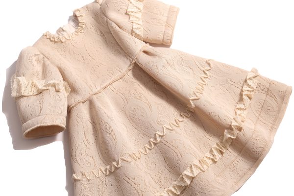 GAEL RUFFLED LACE FROCK For Discount