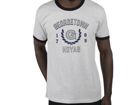 USCAPE Georgetown University Academy Renew Short Sleeve Ringer, Ash Black Sale