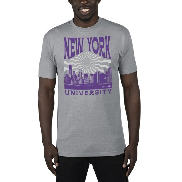 USCAPE New York University Sunburst Renew Short Sleeve Tee, Stormy Grey For Cheap