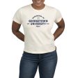 USCAPE Georgetown University Banner High Waisted Tee, Vintage White Supply