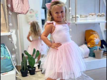 Tutù abitino in tulle Pale pink Personalizzabile con nome Online Sale