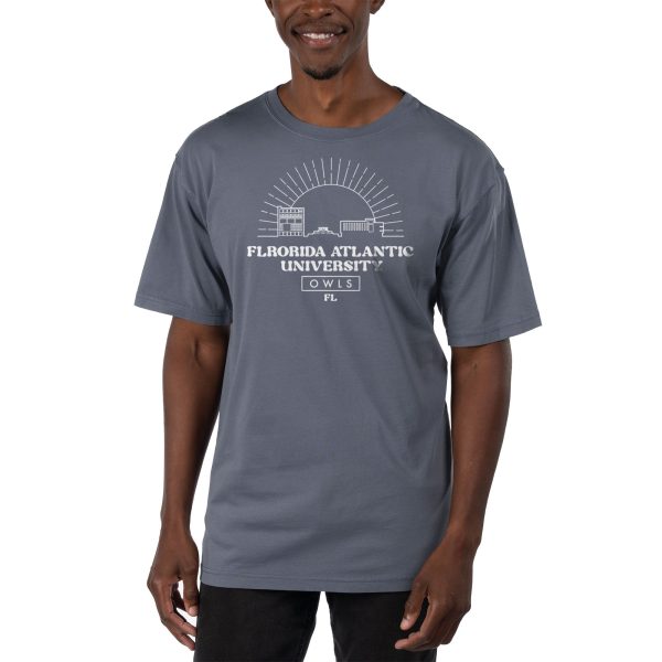 USCAPE Florida Atlantic University Old School Short Sleeve Tee, Blue Supply