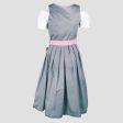 Bavarian Dirndl Dress Grazia, 3pcs - Light Grey, Blush pink Sale