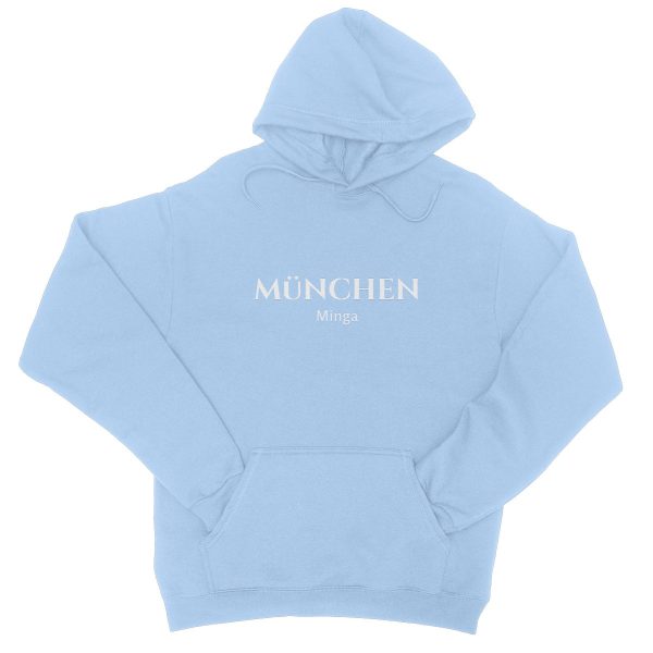 Unisex Bavarian Graphic Hoodie  Minga  Munich, white print - 12 colours on Sale