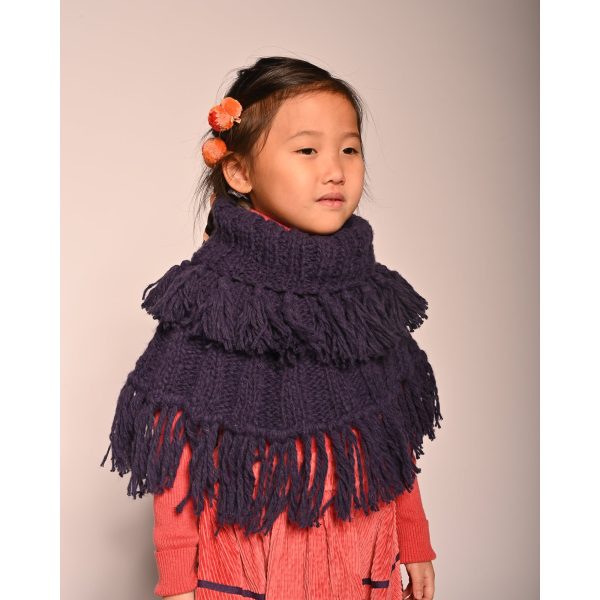 HAND KNIT FRINGE SHRUG For Sale