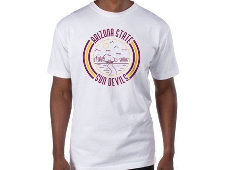 USCAPE Arizona State University  90s Flyer Short Sleeve Tee, White Online Sale